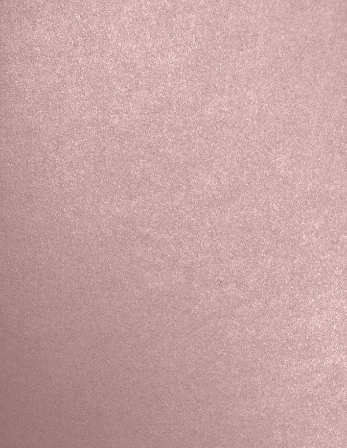 LUXPaper Custom Printed 8.5" x 11" Paper | Customizable Letterhead | Personalized Logo & Text | Letter Size | Misty Rose Metallic | 84lb. Text | 100 Qty