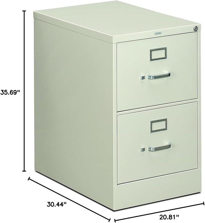 HON 312CPQ 310 Series 26-1/2-Inch 2-Drawer Full-Suspension Legal File, Light Gray