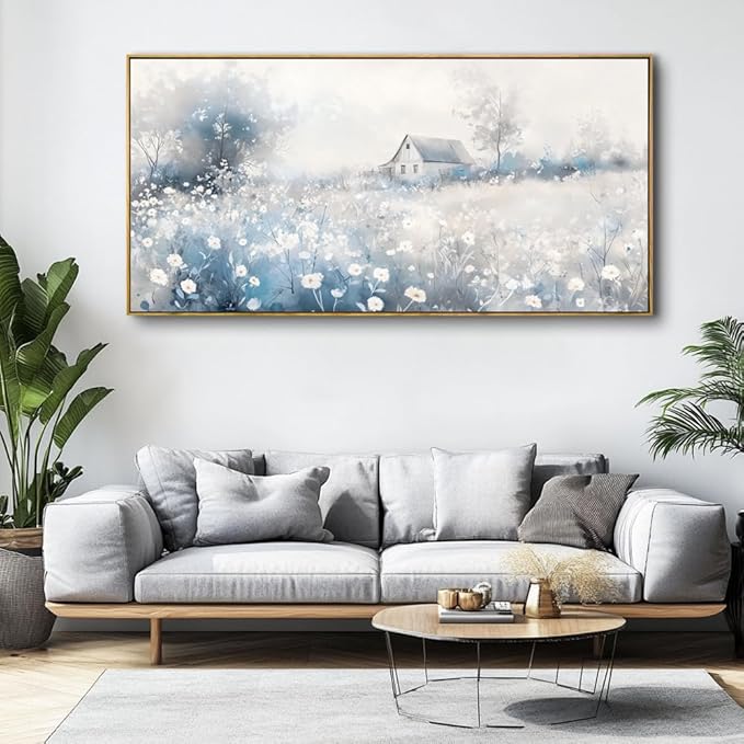 landscape Abstract Wall Art For Living Room Large Size Framed Canvas Wall Art Abstract Wall Decor Abstract Art Paintings Modern Artwork Decor for Bedroom Bathroom 60x30in