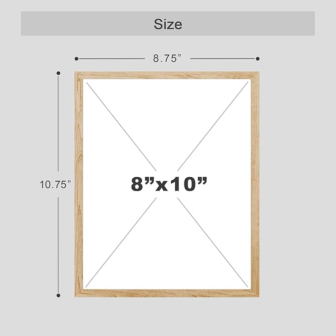 SIGNWIN Framed Poster Bathroom Decor, Wall Art Room Decor Multicolor for Living Room, Bedroom, Office Rustic Green Forest Tree Landscapes Classic Vintage Illustrations Bohemian - 8"x10"x 8 Natural