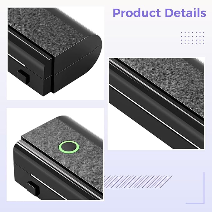 Portable Thermal Printer Set A4, Inkless Wireless Printer, 10 Rolls, Black, for Phone, Office, Home