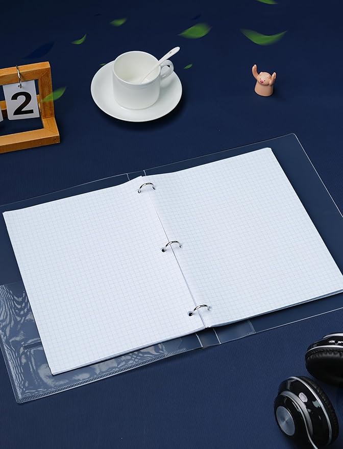 480 Sheets Graph Paper Loose Leaf 8 x 10.5, 8 x 10-1/2’’ Blueprint Quadrille Pad, 4x4 Graph Ruled Filler Paper, 3-Hole Punched Grip Papers Lined Bulk, Loose Leaf Paper 8 x 10.5 with 3-Ring for Binder