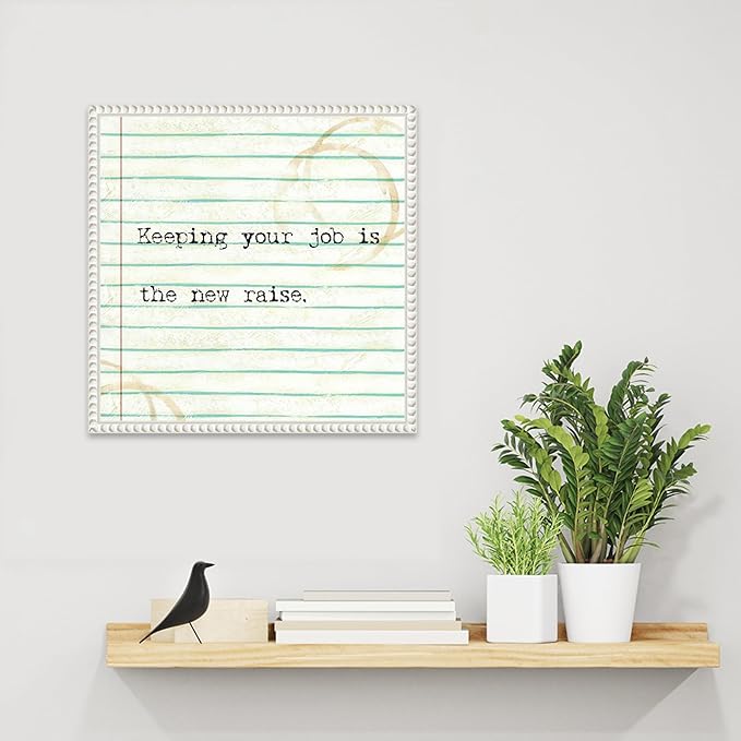 Amanti Art Framed Canvas Wall Art 16x16 Office Snark III by Studio W, Framed Wall Art Canvas, Humor Artwork, Traditional Decor, Small Poster Painting for Living Room, Bedroom, Bathroom, Kitchen,