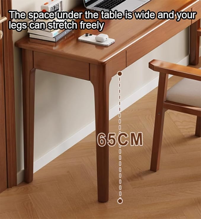 Writing Study Computer Desks with Drawer,Farmhouse Executive Desk with Storage,Modern Wood Home Office Desk for Study, Living Room, Bedroom,B,100 * 40cm