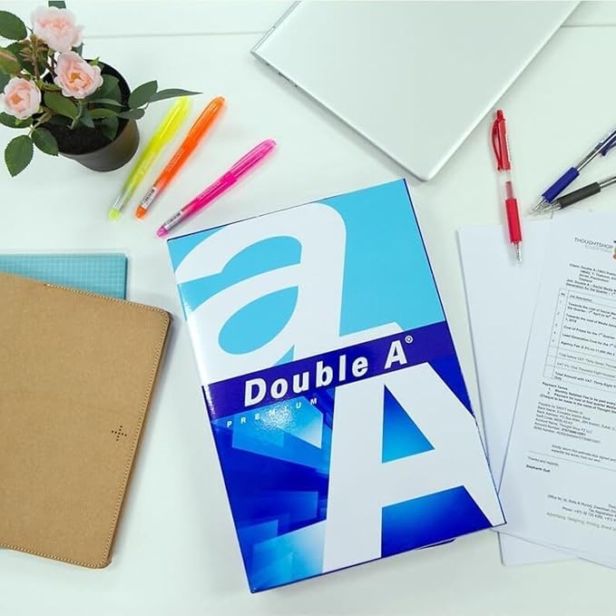 Double A Printing Paper A4 - 500 Sheets - 80GSM- Dimensions 8.3" x 11.7" - White