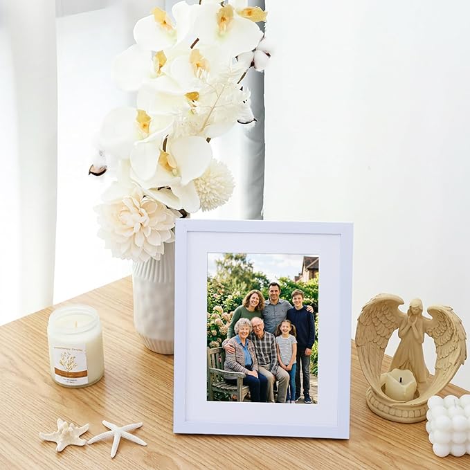 Fixwal Picture Frames Set, Gallery Wall Frame Set Picture Frames Collage 15 Pack for Wall or Tabletop with 8x10 5x7 4x6 Frames, White