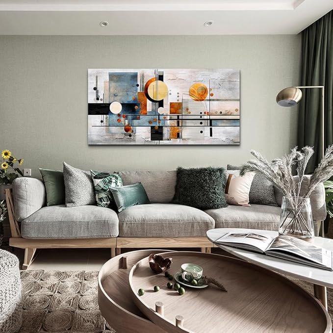 MHARTK66 Abstract Wall Art Wall Decor Neutral Modern Canvas Wall Paintings Colorful Artwork for Living Room Bedroom Bathroom Office Home Decor Can Be Hung Directly 24"x 48"