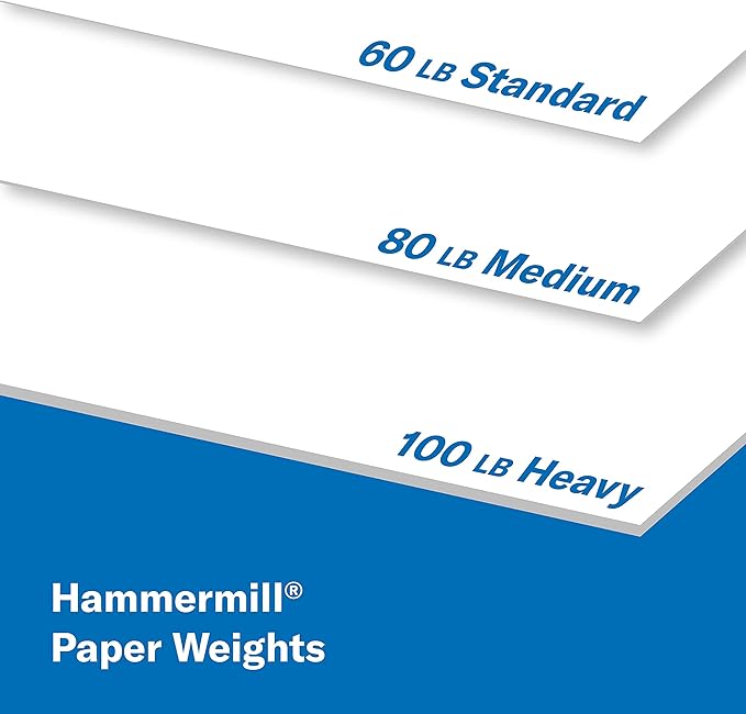 Hammermill Cardstock, Premium Color Copy, 100 lb, 19 x 13-100 Bright, Made in the USA Card Stock, 133242R, White - 1 Pack (250 Sheets)