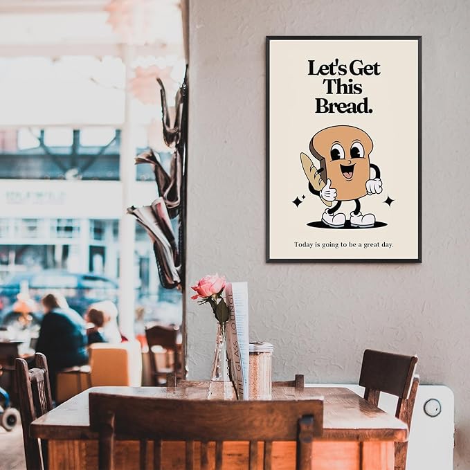 Retro Cute Motivational Canvas Posters Affirmation Positive Quote Wall Art Funny Motivational Inspirational Prints Painting For Office Bedroom Wall Decor 8x12in Framed