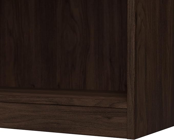 Bush Home Universal Tall 5 Shelf Bookcase in Black Walnut, Vertical Storage and Display Bookshelf for Home Office or Living Room Organization