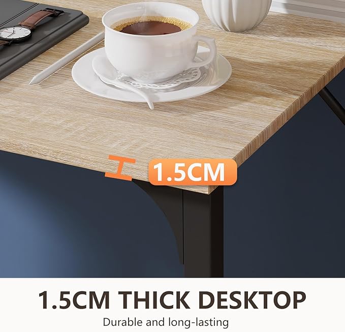 BestOffice Computer Desk,Home Office Desk, Modern Simple Style for Home Office Study Writing (Nature, 63 Inch)