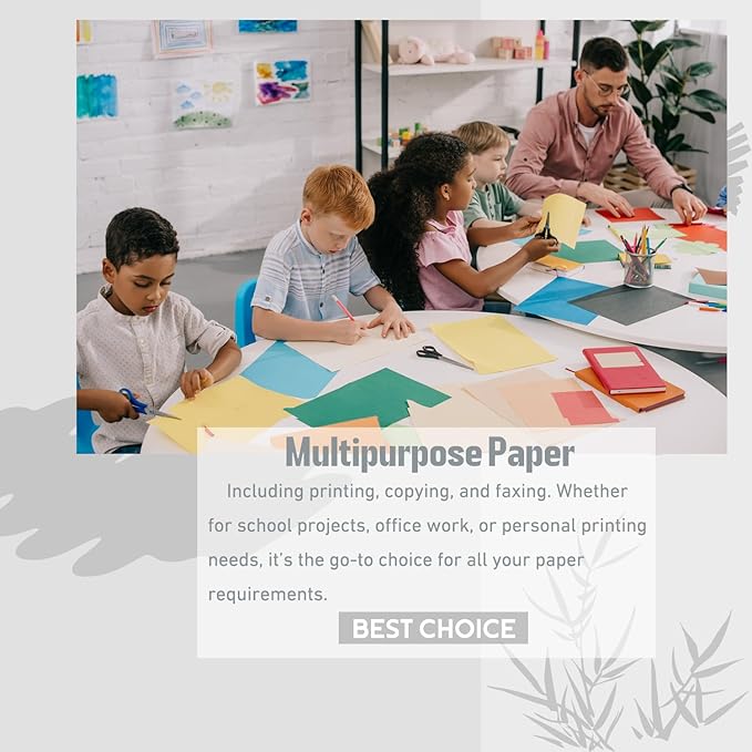 Colored Print&Copy Paper 8.5x11 Inches,180 Sheets 9 Colors Pastel A4 Printer Paper 20 lb/90GSM Colored Multipurpose Computer Pastel Paper for Office Printer School Cutting DIY Kids