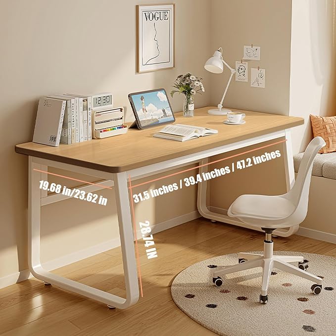 Modern Desk 39.4 Inch Computer Table Simple Style Office Writing Desk Industrial