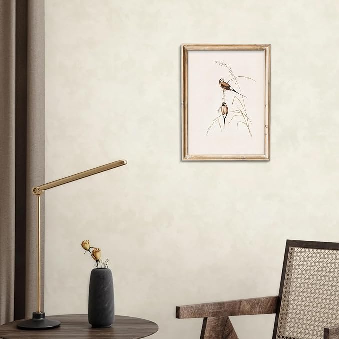 uniro Vintage Bird Wall Art Farmhouse Retro Pictures Canvas Sparrow Birds Poster Abstract Avian Wall Decor birds Themed Vintage Inspired bird Decor Modern Home Decor(8" x 10"-UNFRAMED)