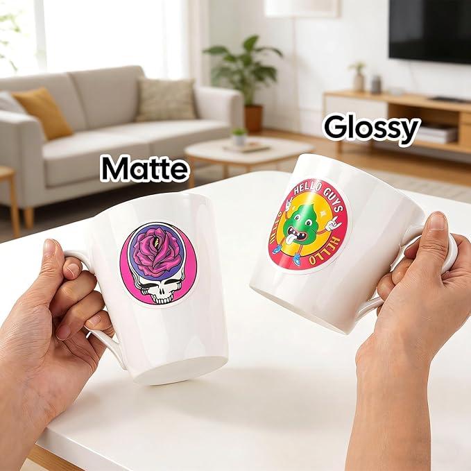 QYH Printable Sticker Paper for Printer - Matte Waterproof White Vinyl, 160 Sheets 8.5x11in Bulk Stickers for Small Business/Home, Compatible with Cricut/Silhouette & Inkjet/Laser Printers