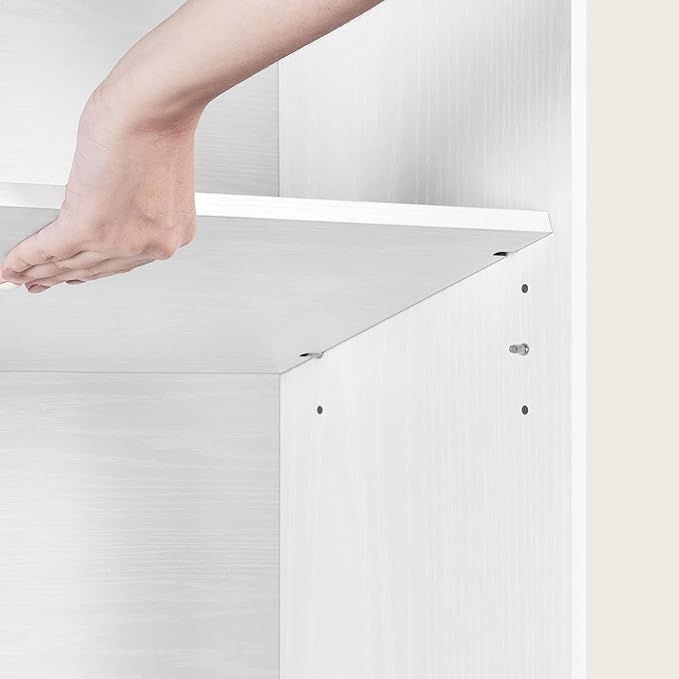 Yaheetech 6-Tier Open Bookcase and Bookshelf, Modern Simple Floor Standing Display Storage Shelves with Top Open Compartment for Home Office, Study, Living Room - White