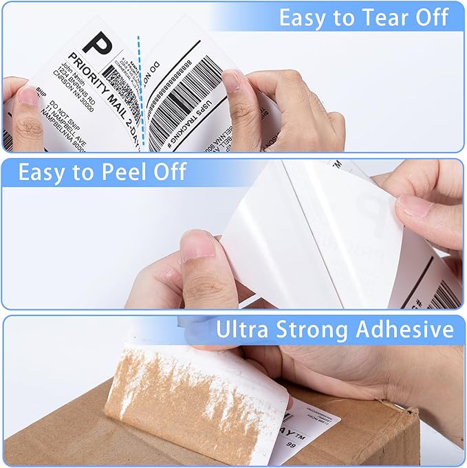 Phomemo Ethernet Thermal Label Printer 4x6, Bluetooth Shipping Label Printer for Small Business, Home, Office, 300DPI Wireless Thermal Printers Support Ethernet/Bluetooth/USB, with 500 Labels