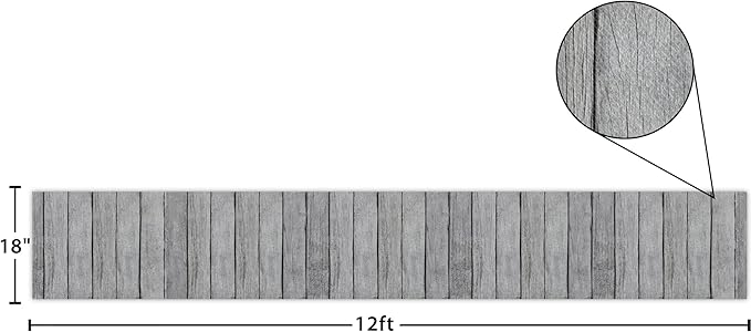 Teacher Created Resources Fun Size Vertical Gray Wood Better Than Paper Bulletin Board Roll (TCR77908)