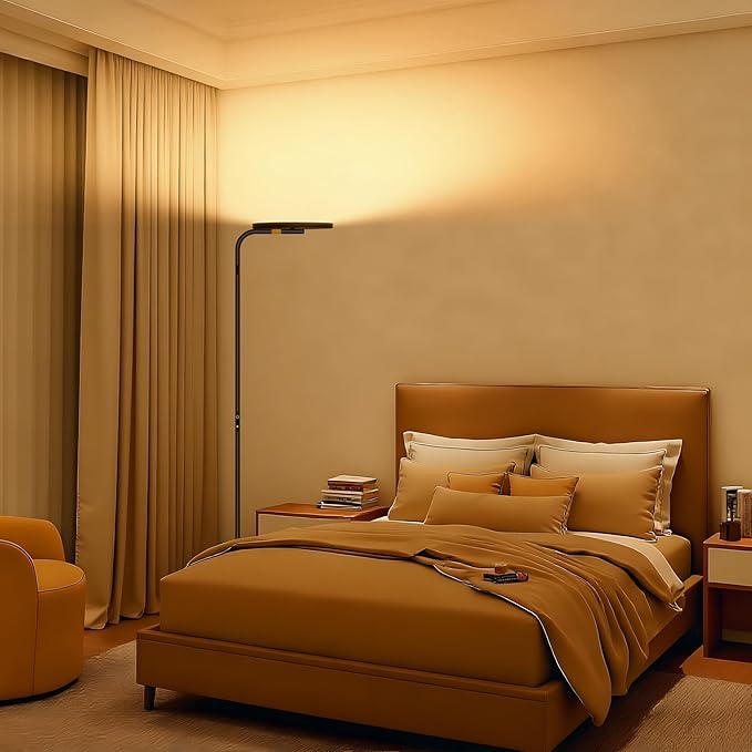 Floor Lamps for Living Room, 36W/2600LM Super Bright LED Floor Lamp with Remote and Touch Control, Stepless Dimmable 69" Tall Standing Lamp with 350° Rotating Head for Bedroom Office