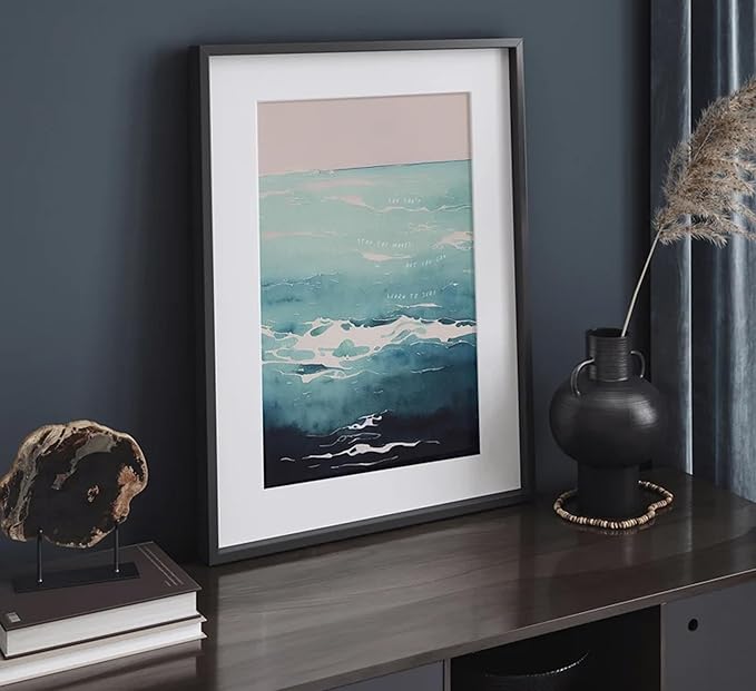 6 Mental Health Canvas Wall Art Watercolor Abstract Inhale Exhale poster Decor Therapist Psychologist Office inspirational Printed Artwork For Calm Corner Yoga Room Counseling Room Scene Decoration