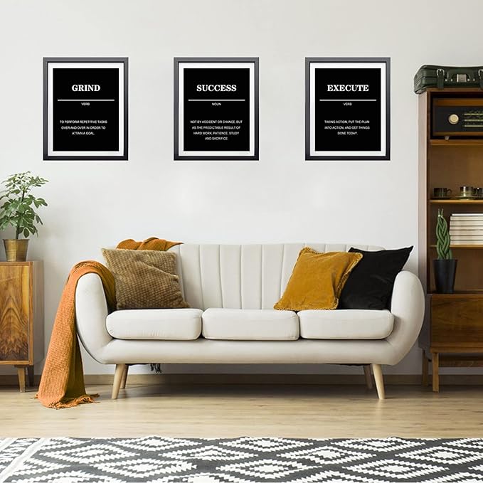 Yasowdkel Inspirational Wall Arts, Motivational Poster, Motivational Office Wall Art,Positive Sayings Posters, Inspirational Wall Decor, Positive Wall Art for Office (Set of 6,8x10in, Unframed)