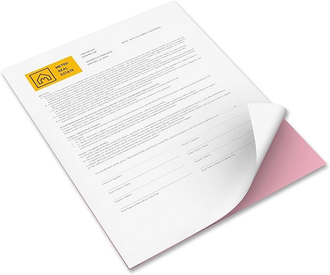 xerox Revolution Digital Carbonless Paper, 2-Part, 8.5 x 11, Pink/White, 5,000/Carton