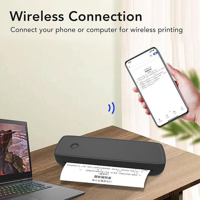 LiebeWH Bluetooth Thermal Printer Ecommerce Label Printer Inkless Printing Machine for Offices Homes Outdoor Travel