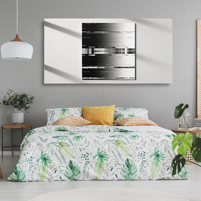 Black Abstract Framed Canvas Wall Art for Office, Minimalist Modern Wall Decor 58" L x 28" W