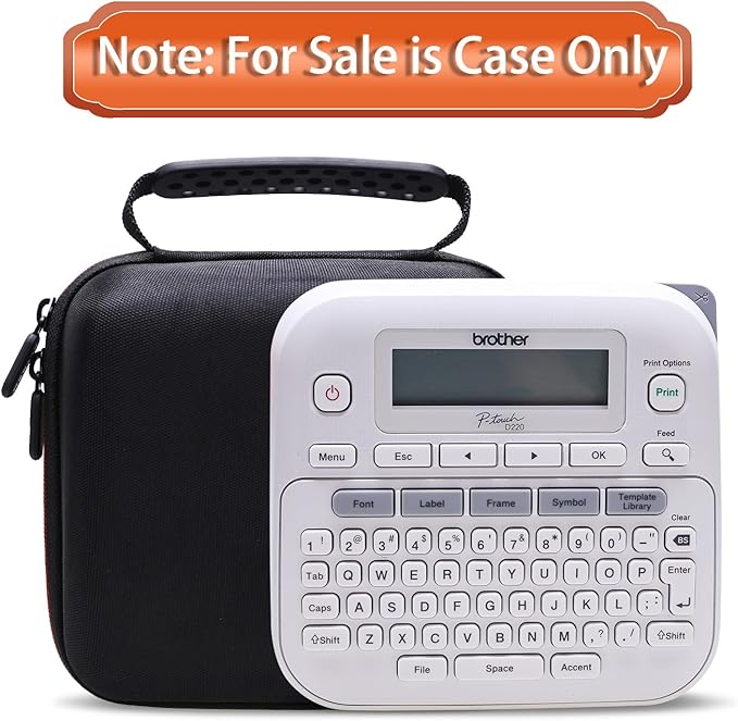 LTGEM Case Compatible with Brother P-Touch PTD220 / PTD210 / PTD200 Home/Office Everyday Label Maker, Pink(Case Only)