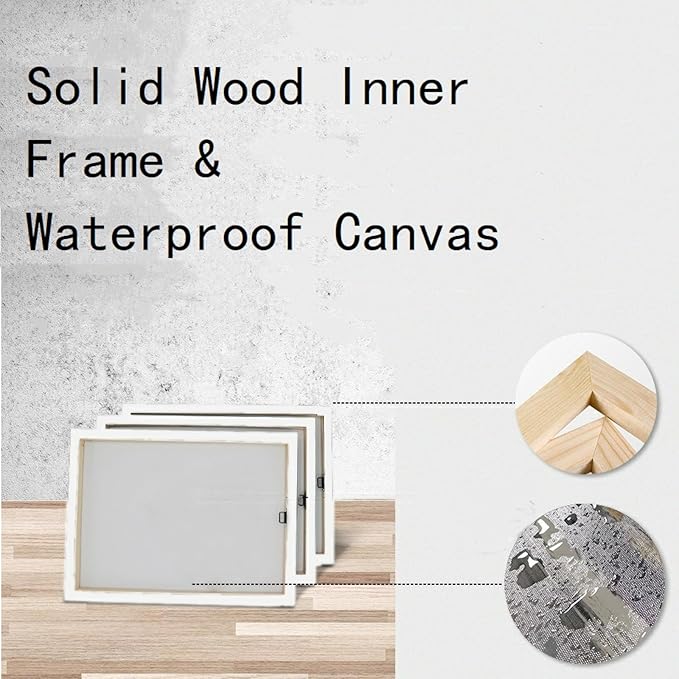 JOSUE Wall Posters For Men abstract landscape Canvas Wall Art Bedroom Aesthetic,Grey,white Painting Wall Art Prints Living Room Bedroom Dining Room Farmhouse Aesthetic Wall Decor-20x28in Framed