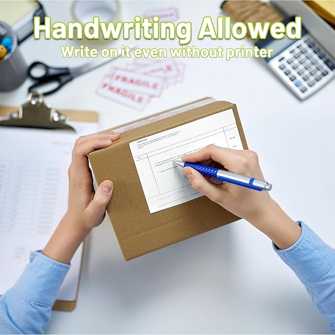 249BT Bluetooth Thermal Label Printer&2500Pcs 4x6 Thermal Labels for Small Business, Shipping Packages, Office, Home, Compatible with Amazon, Tiktok, Ebay, USPS
