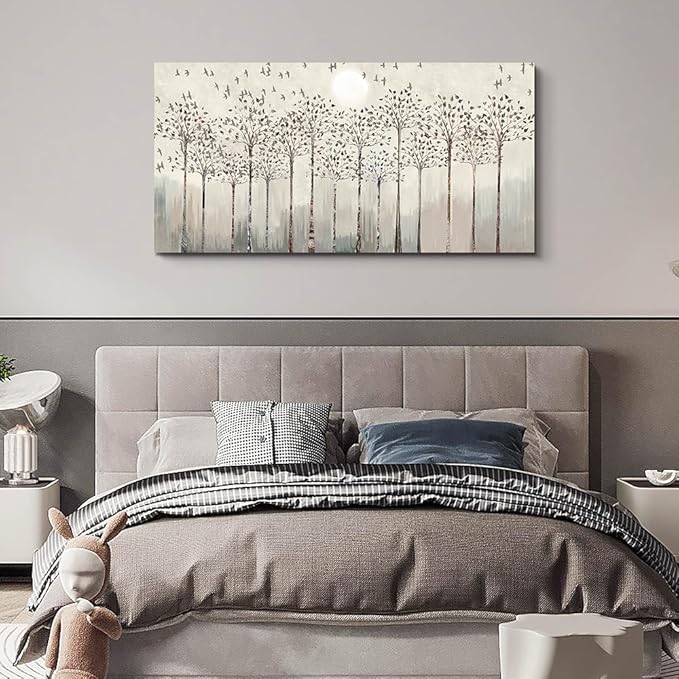 Lapremoly Canvas Wall Art - Modern Wall Decor for Living Room & Bedroom - Trees Landscape Abstract Pictures - Office & Dormitory Decor - Farmhouse Home Decorations