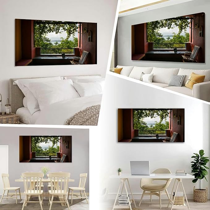 Workspace a view Canvas Wall Art Large Framed Prints Pictures Wall Decor Posters Painting Artwork for Living Room Bedroom Kitchen Bathroom 12x24