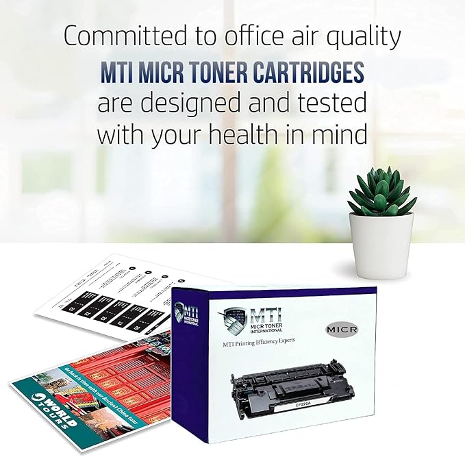 MTI B230DNI Laser Wireless Check Printer, Auto 2-Sided Office Printer, Preinstalled OEM Modified B230 006R04399 Starter MICR Toner Cartridge, Best for Check Printing