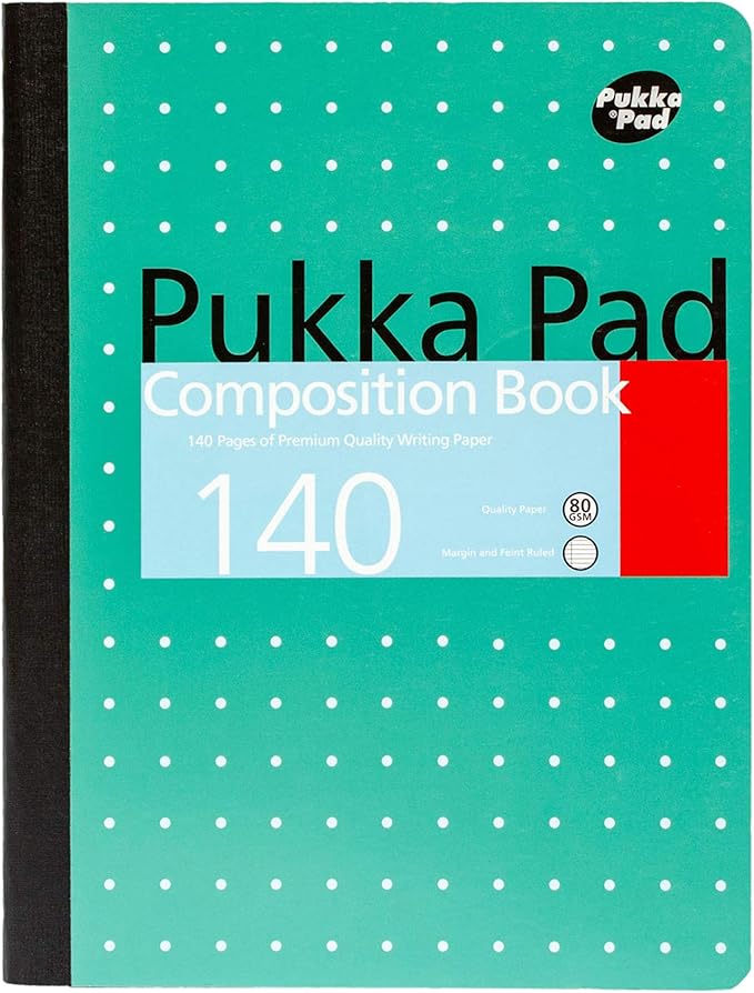 Pukka Pad, Composition Notebooks - 48 Pack of Journals Featuring 140 Pages of College Ruled 80GSM Paper with Sturdy Cover Stock - 9.75 x 7.5in - Metallic