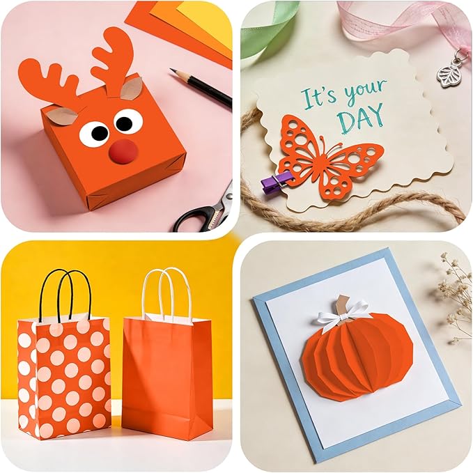 Orange Cardstock 8.5 x 11 Card Stock 200GSM Cover Cardstock for Printer,Copy Card Stock Paper for Printing, 40 Sheets Orange Paper for Invitations,Gift Tags,DIY Card, Art, Drawing,Crafts,Invitations