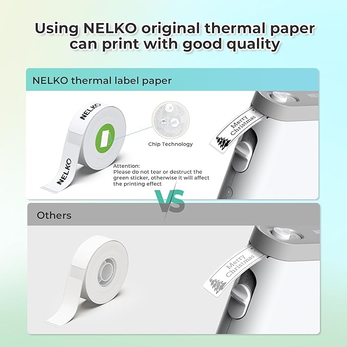 Nelko Label Maker Machine with Tape, P21 Bluetooth Label Printer with 3 Tapes & Case, Wireless Mini Label Makers with Multiple Templates Icon Font Custom for School Office Home, White
