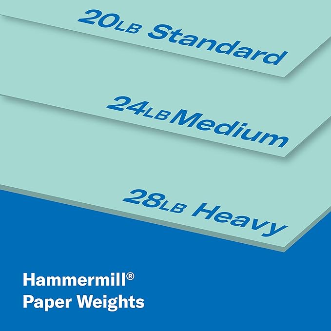 Hammermill Colored Paper, 20 lb Turquoise Printer Paper, 8.5 x 11 - Made in the USA, Pastel Paper, 103820R - 1 Ream (500 Sheets)