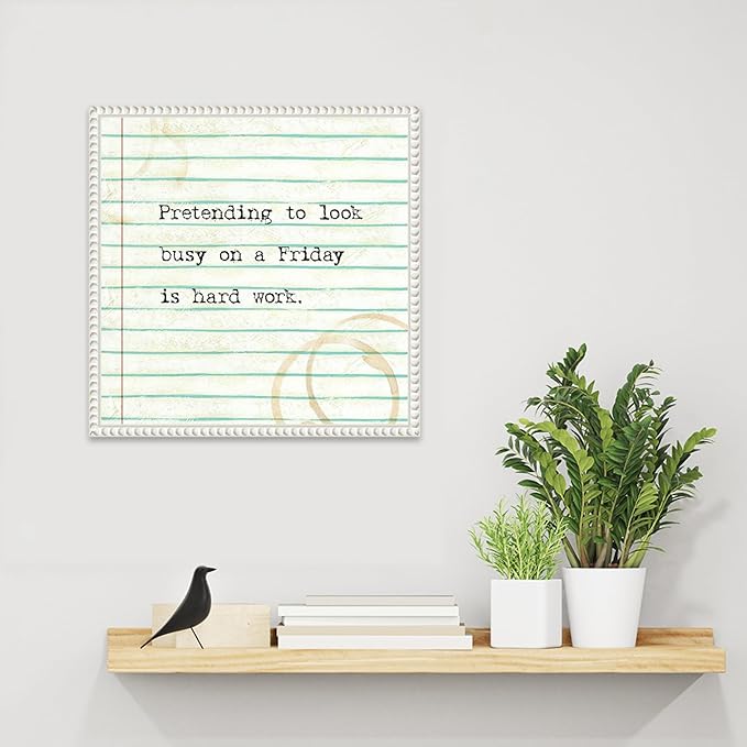 Amanti Art Framed Canvas Wall Art 16x16 Office Snark IV by Studio W, Framed Wall Art Canvas, Typography Artwork, Traditional Decor, Small Poster Painting for Living Room, Bedroom, Bathroom, Kitchen,