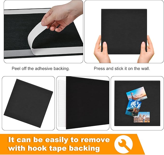 Bulletin Board, 6 Pcs Large Cork Board for Wall 36" x 24", Felt Pin Board Tiles with 40 Pushpins, CorkBoards for Office Home Decor