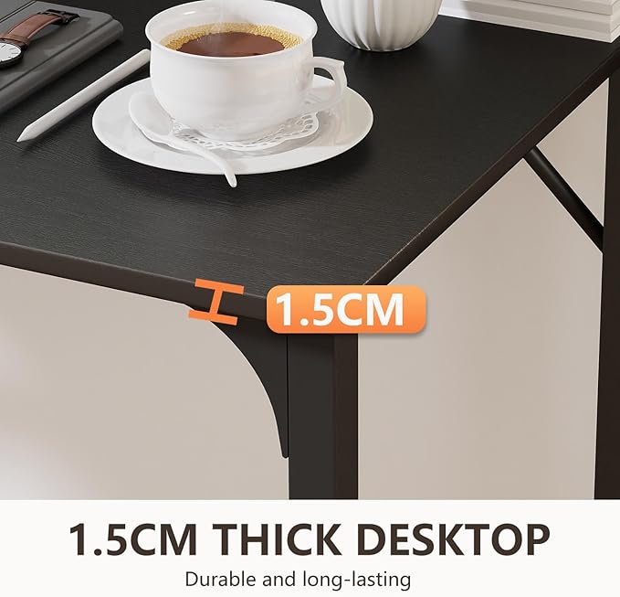 BestOffice Computer Desk,Home Office Desk, Modern Simple Style for Home Office Study Writing (Black, 63 Inch)