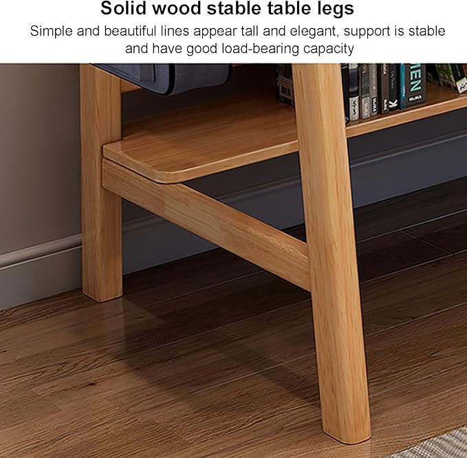 SAZDFY Solid Wood Home Office Desk Workstation, Writing Desk with 2 Drawer and Shelves,Mid Century Modern Computer Desk PC Study Table for Small Spaces(120x60x75cm(47x24x29in), Pink)