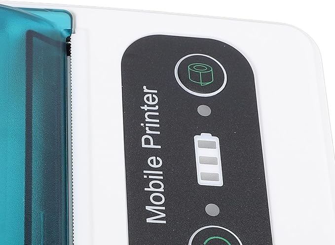 Bewinner Bluetooth Thermal Receipt Printer, 58mm Thermal Shipping Label Printer, Portable Cordless Label Maker Machine for Office Retail Store Restaurant (Green White)
