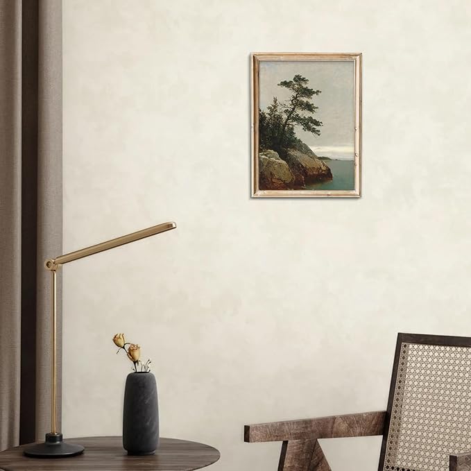 uniro Old Pine Vintage Canvas Wall Art for Home Decor, Spring Landscape Art Print, Old Pine Posters Oil Painting Wall Art, Rustic Wall Decor for Living Room, Bedroom, Bathroom Decor( 8" x 10"-UNFRAMED)