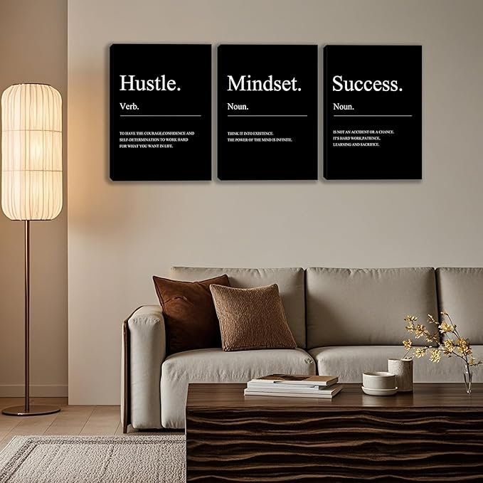 3 Panel Print Canvas Wall Art Motivational Office Wall Decor Painting Inspirational Posters Modern Inspiring Artwork for Home Living Room Bedroom Wall Decor Office Wall Art Ready to Hang - 72"Wx36"H