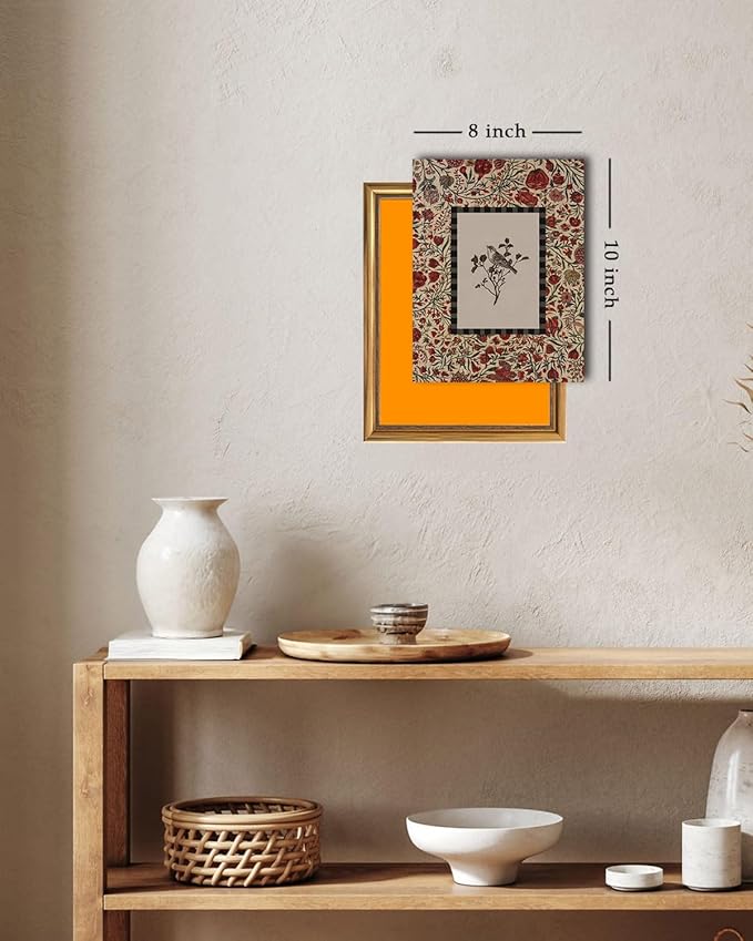 Kizbok Vintage Floral Wall Art Prints Decor Retro Flower Drawing Canvas Prints Antique Botanical Bird Oil Painting, Rustic Flower Art Pictures for Cottagecore Decor, Nursery Bedroom,Bathroom, Gallery Home(8" x 10"-UNFRAMED)
