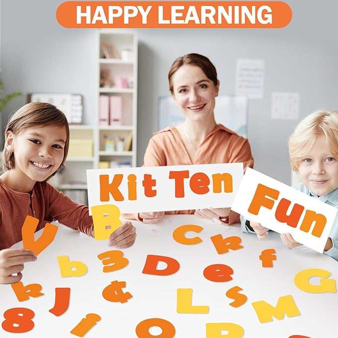 260 PCS Fall Bulletin Board Letters for Classroom 4” Letters Combo Pack Set Autumn Orange Classroom Decorations Alphabet Numbers Symbols Letters for Bulletin Board Cutouts Card for Classrooms Decor