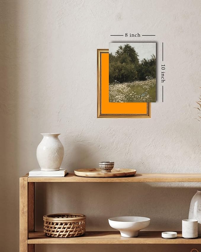 Kizbok Vintage Landscape Wall Art Prints,Farmhouse Summer Meadow Flower Landscape Painting Prints for Wall Decor , Antique Countryside Nature Art Pictures for Bedroom, Rustic Vintage Artwork Poster for Bathroom Bedroom Gallery Home(8" x 10"-UNFRAMED)