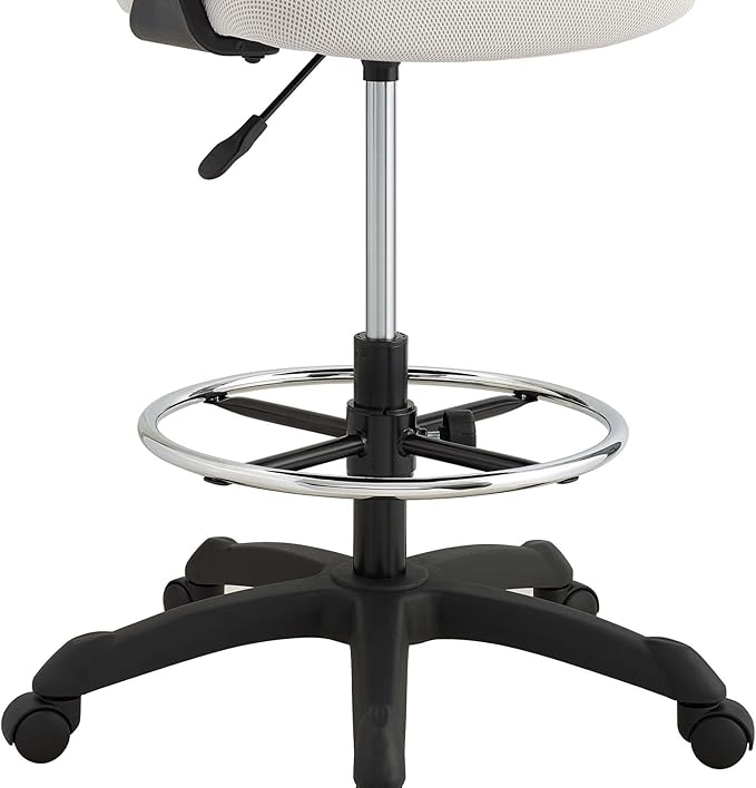 Modway Thrive Drafting Chair - Tall Office Chair for Adjustable Standing Desks in Gray