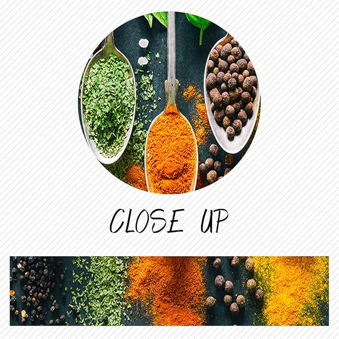 YOUHONG 4 Pieces Kitchen Wall Art Colorful Spices Dining Room Decor Dining Room Wall Art Kitchen Artwork Dining Room Paintings for Wall Food Decor for Kitchen Dining Room Decor (40''W x 24''H)